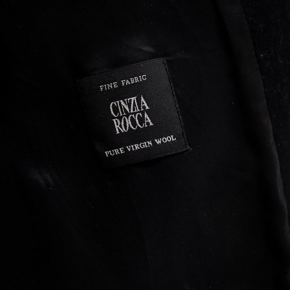 Cinzia Rocca Black Wool Coat - Picture 8 of 11